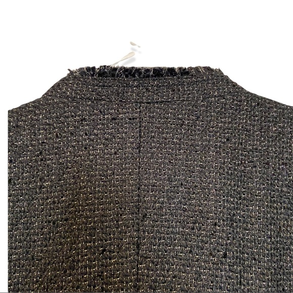LOFT Tweed Asymmetrical Jacket with Gold Accents - Picture 14 of 14